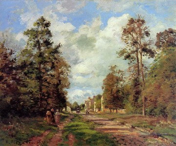  1871 Peintre - la route des louveciennes à la lisière de la forêt 1871 Camille Pissarro